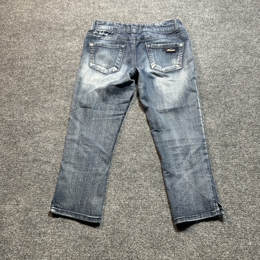 Vintage Y2K Low Rise Rewind Women's Blue Bootcut Jeans Stretch Denim Size 3 - Picture 6 of 11
